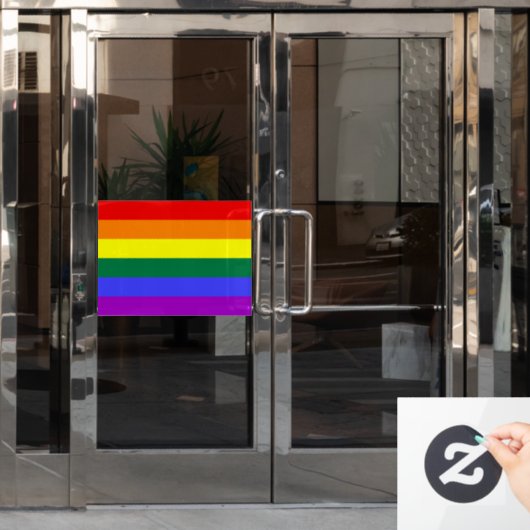 Rainbow Pride Flag Raamsticker (Kantoordeur)