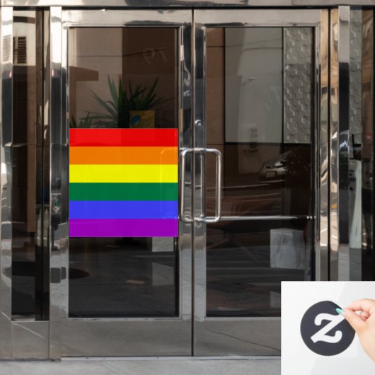 Rainbow Pride Flag Raamsticker (Kantoordeur)