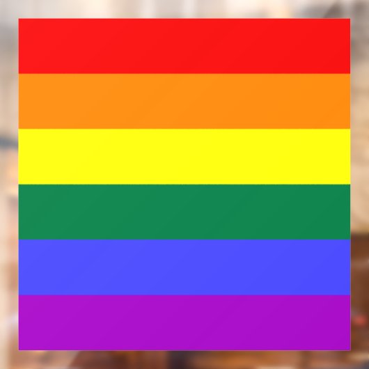 Rainbow Pride Flag Raamsticker (Vel 2)