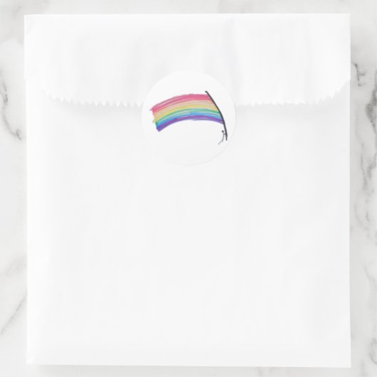 Rainbow Pride Flag Ronde Sticker (Tas)