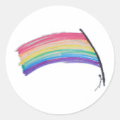 Rainbow Pride Flag Ronde Sticker (Voorkant)