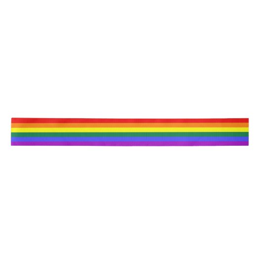 Rainbow Pride Flag Satijnen Lint (Voorkant)