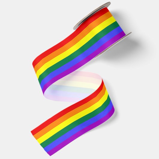 Rainbow Pride Flag Satijnen Lint (Achterkant)
