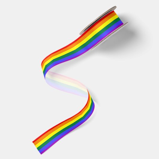 Rainbow Pride Flag Satijnen Lint (Achterkant)