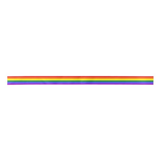 Rainbow Pride Flag Satijnen Lint (Voorkant)