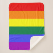Rainbow Pride Flag Sherpa Deken (Voorkant)
