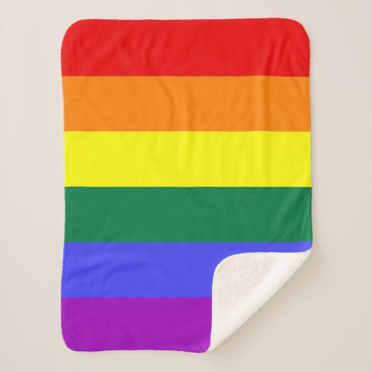 Rainbow Pride Flag Sherpa Deken (Voorkant)