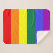 Rainbow Pride Flag Sherpa Deken (Voorkant (horizontaal))