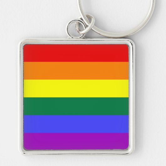 Rainbow Pride Flag Sleutelhanger (Voorkant)