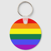 Rainbow Pride Flag Sleutelhanger (Voorkant)