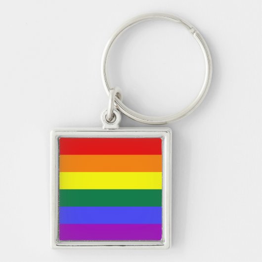 Rainbow Pride Flag Sleutelhanger (Voorkant)
