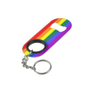 Rainbow Pride Flag Sleutelhanger Flessenopener (Achterkant Gekanteld)