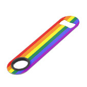 Rainbow Pride Flag Speed Flessenopener (Voorkant Gekanteld)