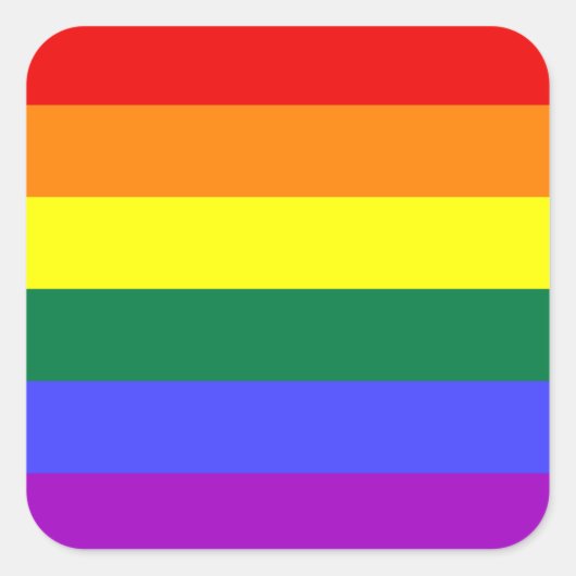 Rainbow Pride Flag Sticker (Voorkant)
