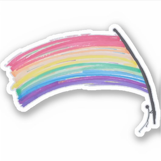 Rainbow Pride Flag Sticker (Voorkant)