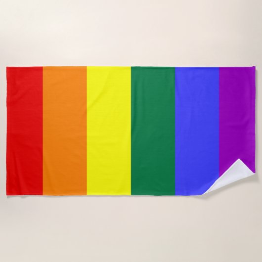 Rainbow Pride Flag Strandlaken (Voorkant)