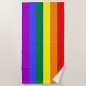 Rainbow Pride Flag Strandlaken (Voorkant)
