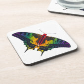 Rainbow Pride Flag Swallowtail Butterfly Bier Onderzetter (Linkerzijde)
