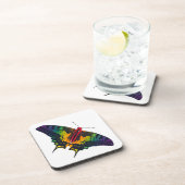 Rainbow Pride Flag Swallowtail Butterfly Bier Onderzetter (Rechterzijde)