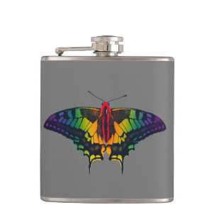 Rainbow Pride Flag Swallowtail Butterfly Heupfles