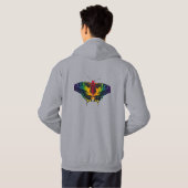 Rainbow Pride Flag Swallowtail Butterfly Hoodie (Achterkant volledig)