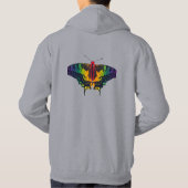 Rainbow Pride Flag Swallowtail Butterfly Hoodie (Achterkant)