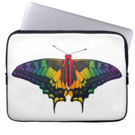 Rainbow Pride Flag Swallowtail Butterfly Laptop Sleeve