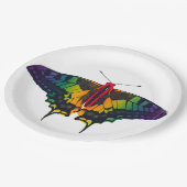 Rainbow Pride Flag Swallowtail Butterfly Papieren Bordje (Gekanteld)