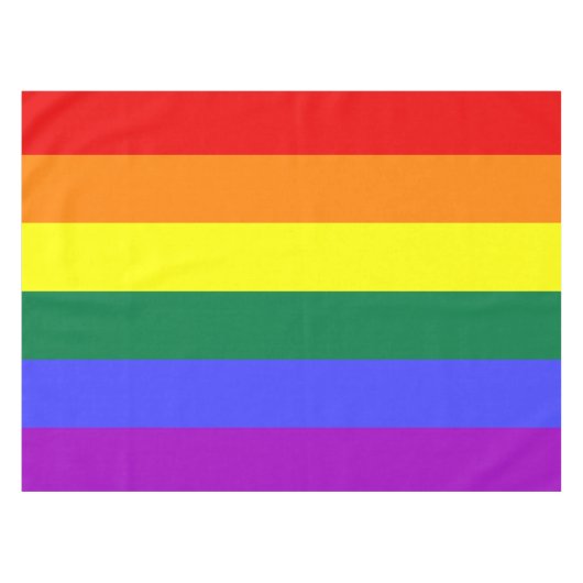 Rainbow Pride Flag Tafelkleed (Voorkant (Horizontaal))