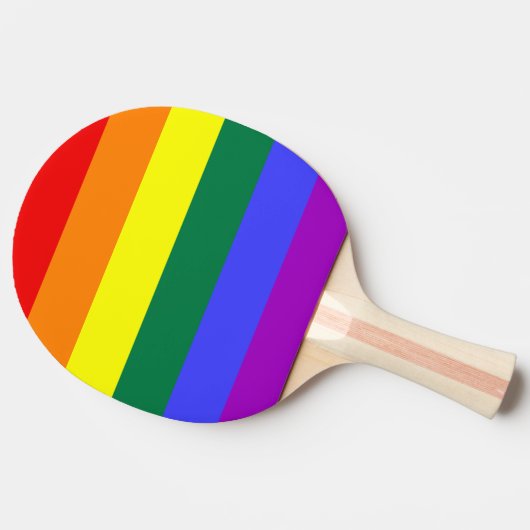 Rainbow Pride Flag Tafeltennisbatje (Zijkant)