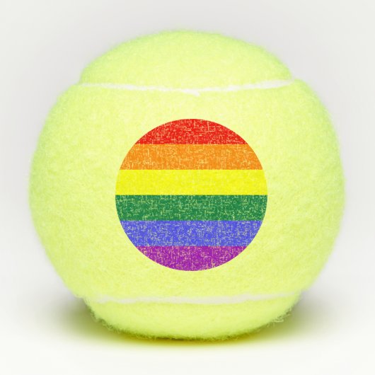 Rainbow Pride Flag Tennisballen (Voorkant)
