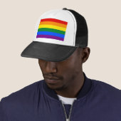 Rainbow Pride Flag Trucker Pet (In situ)