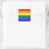 Rainbow Pride Flag Vierkante Sticker (Tas)