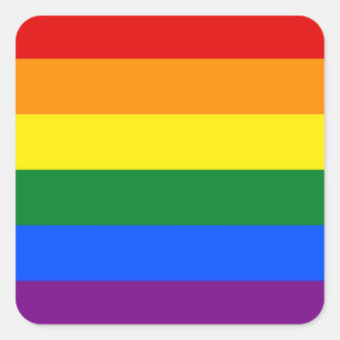 Rainbow Pride Flag Vierkante Sticker