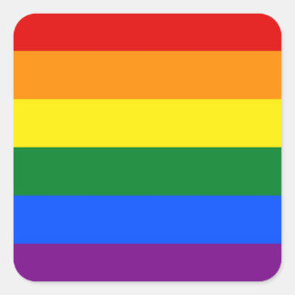 Rainbow Pride Flag Vierkante Sticker