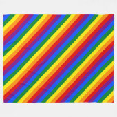 Rainbow Pride Fleece Deken (Voorkant (Horizontaal))