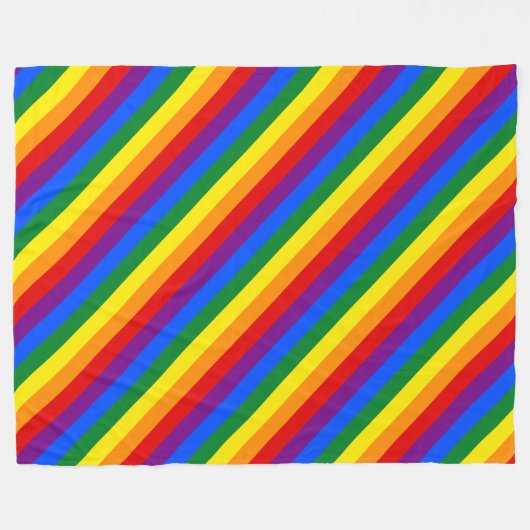 Rainbow Pride Fleece Deken (Voorkant (Horizontaal))