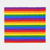 Rainbow Pride Fleece Deken (Voorkant (Horizontaal))