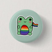 Rainbow Pride Froggie Button (Voorkant)