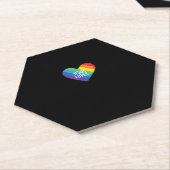 Rainbow Pride Gay Christelijk LGBTQ+ Jesus Loves T Kartonnen Onderzetters (Schuin)