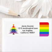 RAINBOW pride gay pride kerstboom Etiket (Insitu)