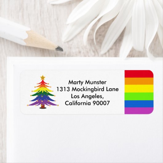 RAINBOW pride gay pride kerstboom Etiket (Insitu)