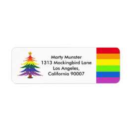 RAINBOW pride gay pride kerstboom Etiket