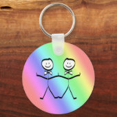 Rainbow Pride Gay Wedding Favors Sleutelhanger (Voorkant)