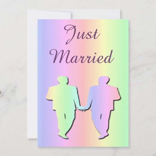 Rainbow Pride Gay Wedding Reception Uitnodiging (Achterkant)