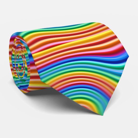 Rainbow Pride (geen initiaal) Stropdas (Opgerold)