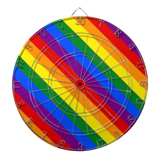 Rainbow Pride Gelijke Rechten Diversiteit Inclusie Dartbord (Voorkant)