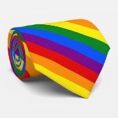 Rainbow Pride Gelijke Rechten Diversiteit Inclusie Stropdas (Opgerold)