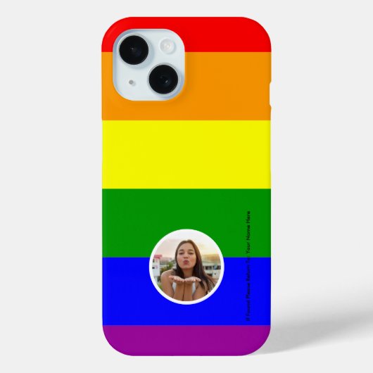 Rainbow Pride gepersonaliseerde mobiele telefoon c Case-Mate iPhone Case (Achterkant)