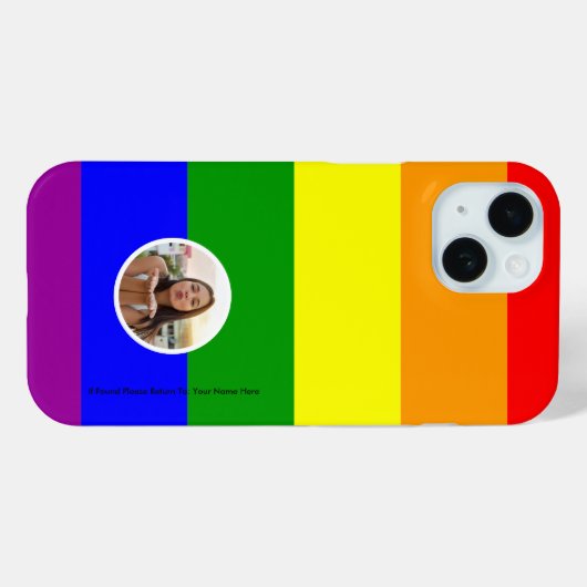 Rainbow Pride gepersonaliseerde mobiele telefoon c Case-Mate iPhone Case (Achterkant (horizontaal))